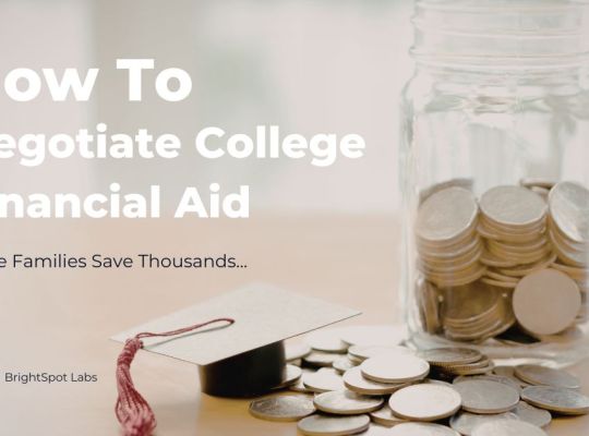 Parent and student review and negotiate college financial aid together