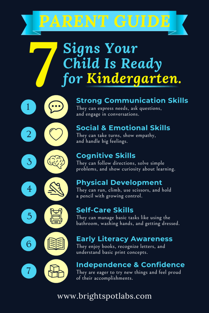 signs of kindergarten readiness PreK parent tips